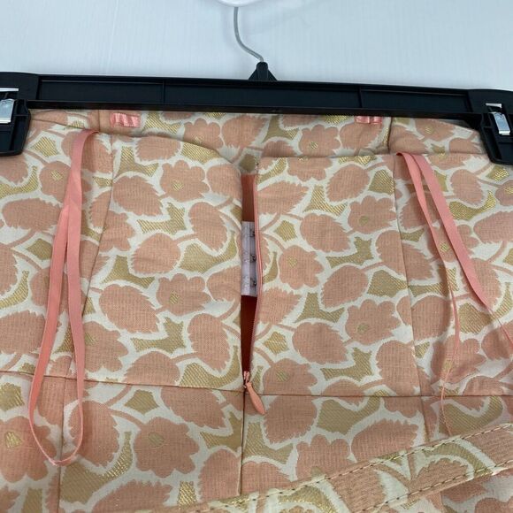 Merona Dress Size 6 Strapless Metallic Gold Peach Lined Built-In Bra Strap Party - Picture 14 of 16